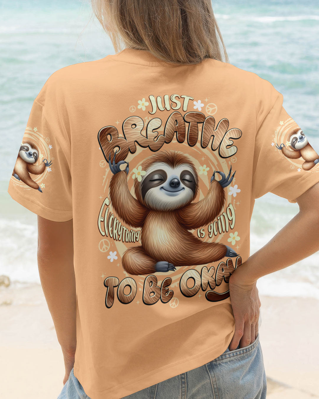 JUST BREATHE SLOTH ALL OVER PRINT - TYTD2908254