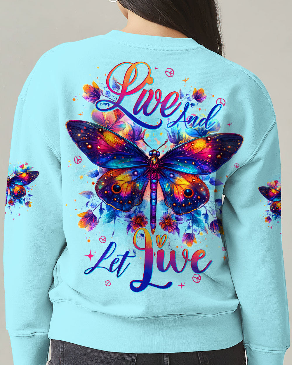 LIVE AND LET LIVE BUTTERFLY ALL OVER PRINT - TYTD3009241