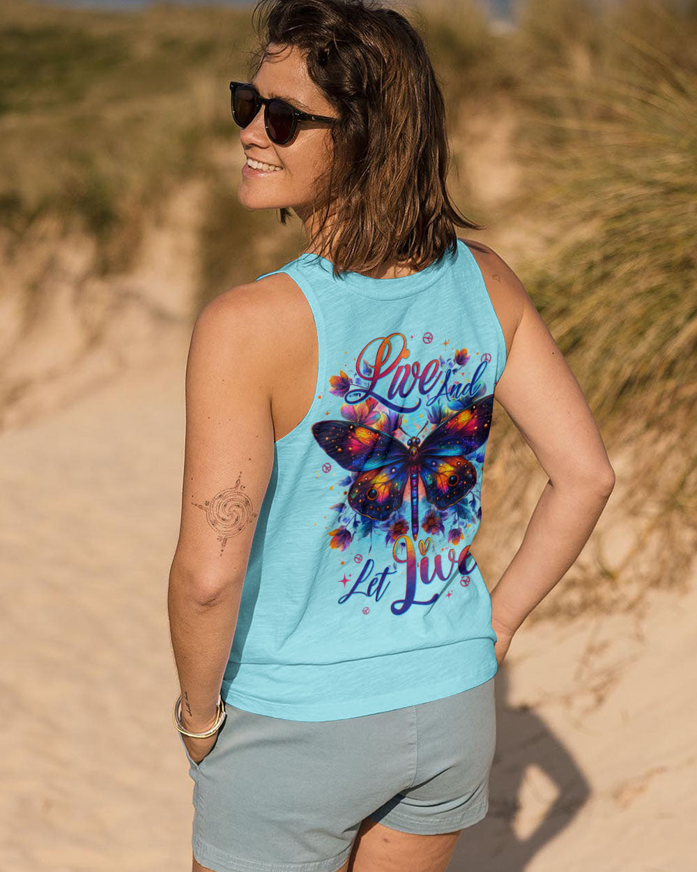 LIVE AND LET LIVE BUTTERFLY ALL OVER PRINT - TYTD3009241