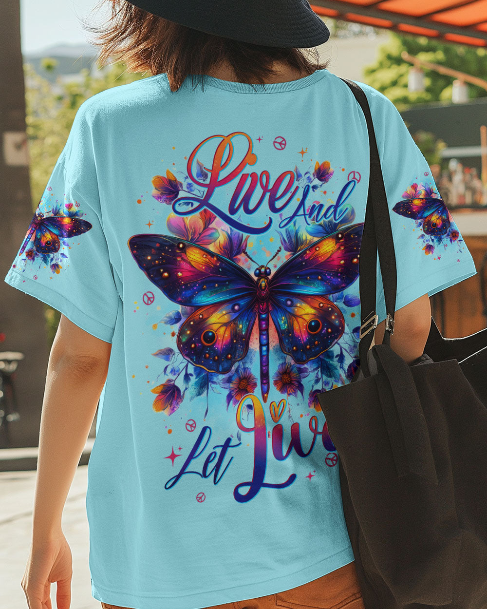 LIVE AND LET LIVE BUTTERFLY ALL OVER PRINT - TYTD3009241