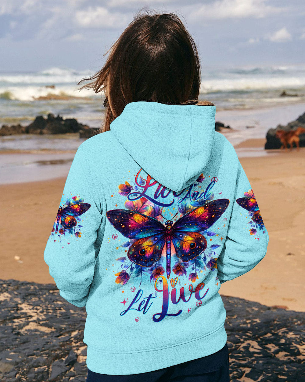 LIVE AND LET LIVE BUTTERFLY ALL OVER PRINT - TYTD3009241