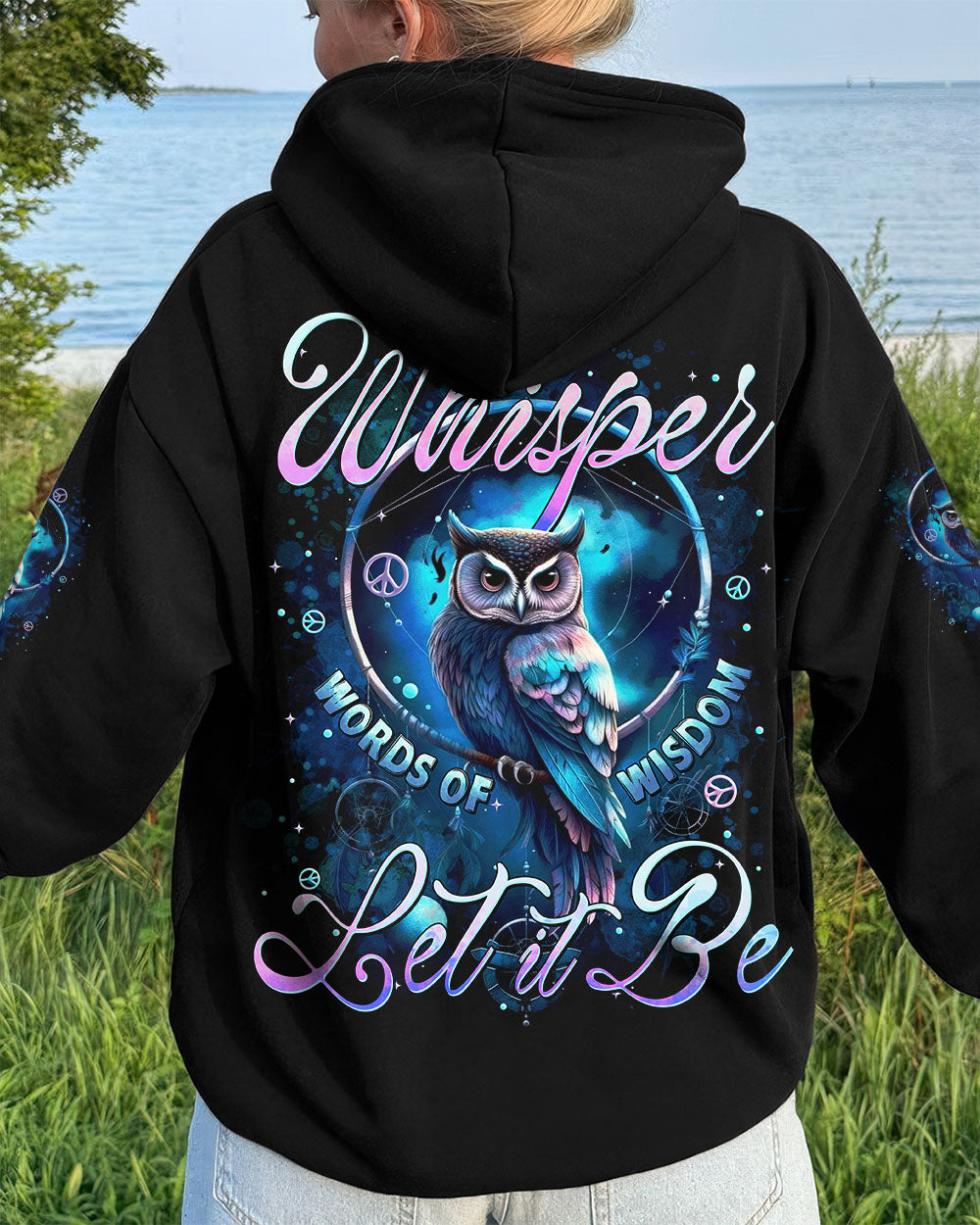 WHISPER WORDS OF WISDOM LET IT BE OWL ALL OVER PRINT - TYTD3110252