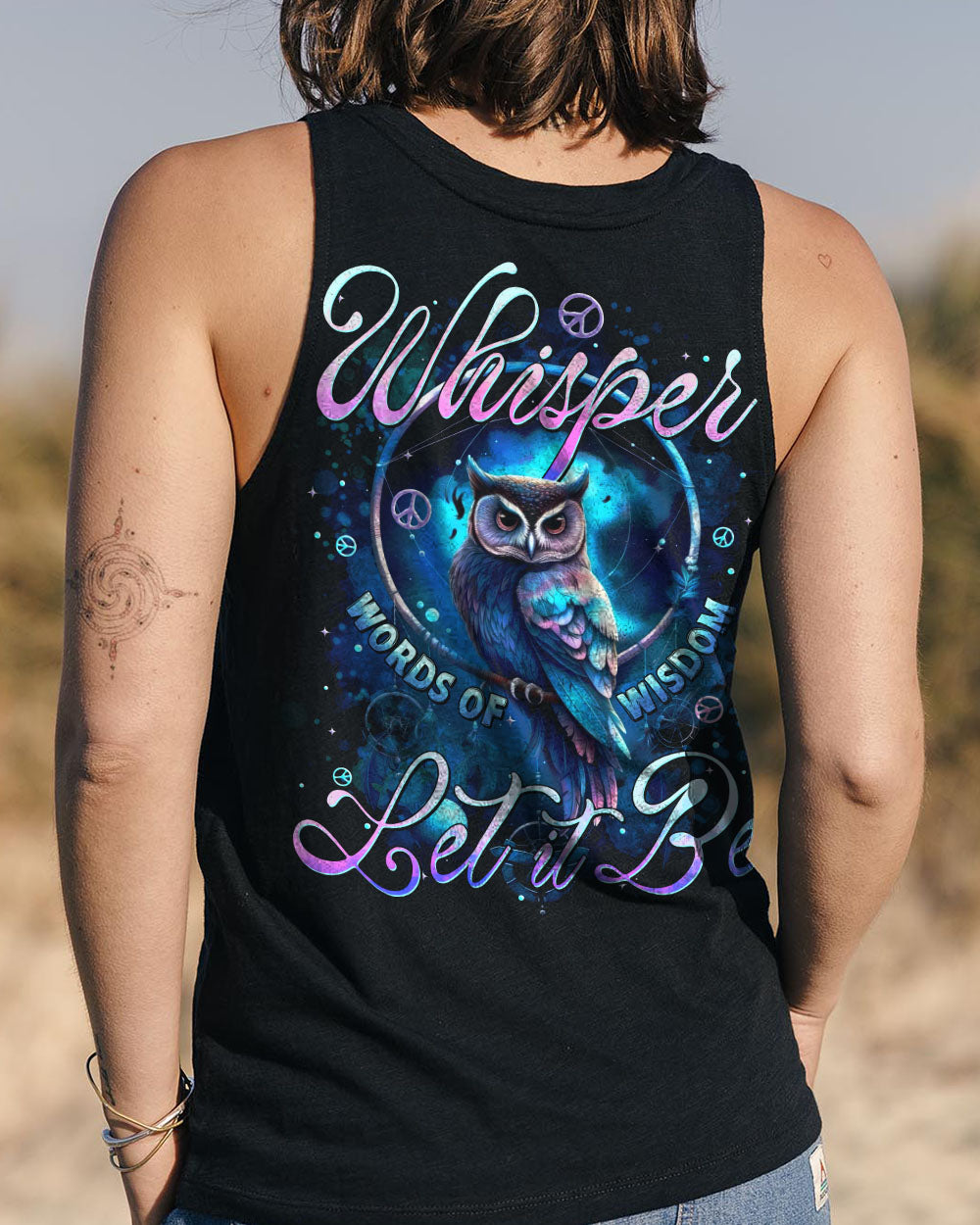 WHISPER WORDS OF WISDOM LET IT BE OWL ALL OVER PRINT - TYTD3110252