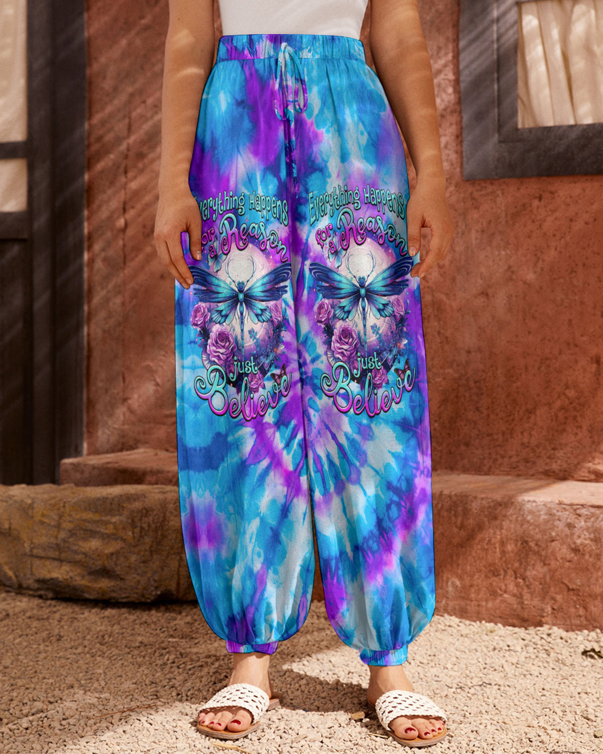 JUST BELIEVE DRAGONFLY TIE DYE ALL OVER PRINT - TYTM0108231