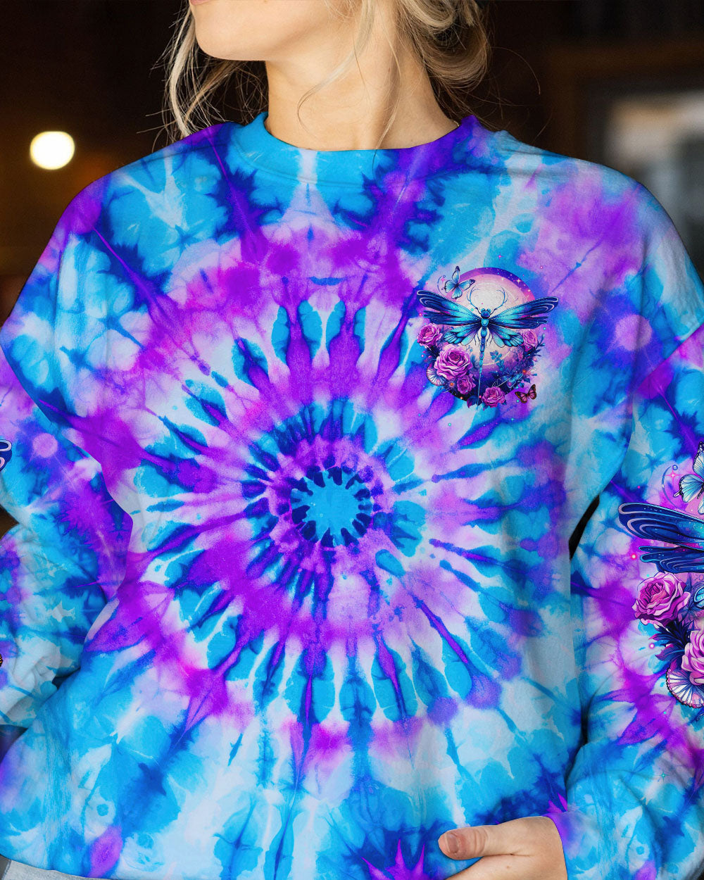 JUST BELIEVE DRAGONFLY TIE DYE ALL OVER PRINT - TYTM0108231