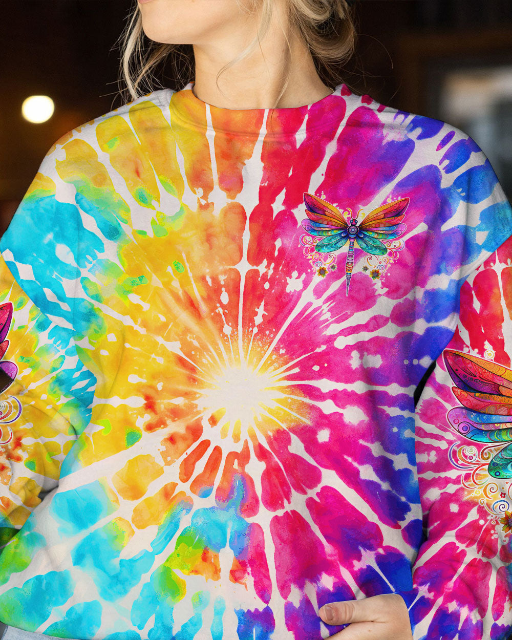 RUNNING AGAINST THE WIND DRAGONFLY TIE DYE ALL OVER PRINT - TYTM0108232