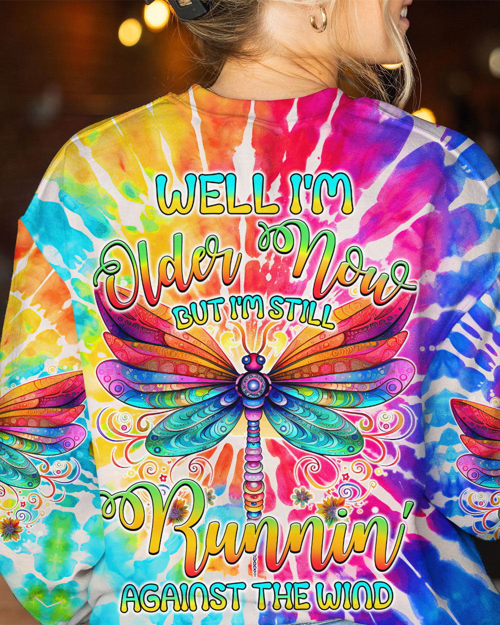 RUNNING AGAINST THE WIND DRAGONFLY TIE DYE ALL OVER PRINT - TYTM0108232