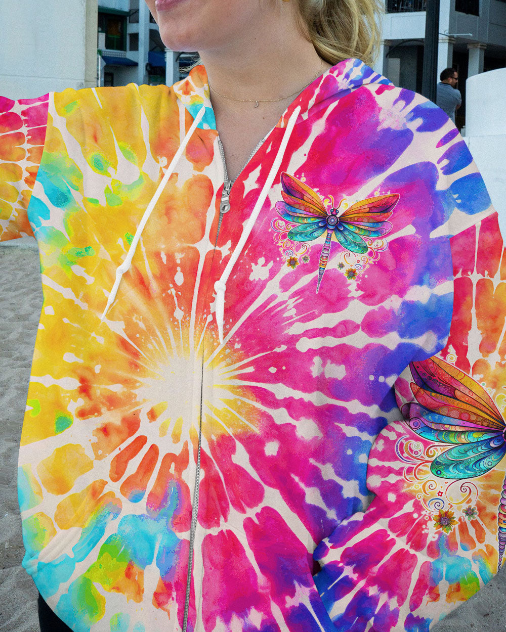 RUNNING AGAINST THE WIND DRAGONFLY TIE DYE ALL OVER PRINT - TYTM0108232