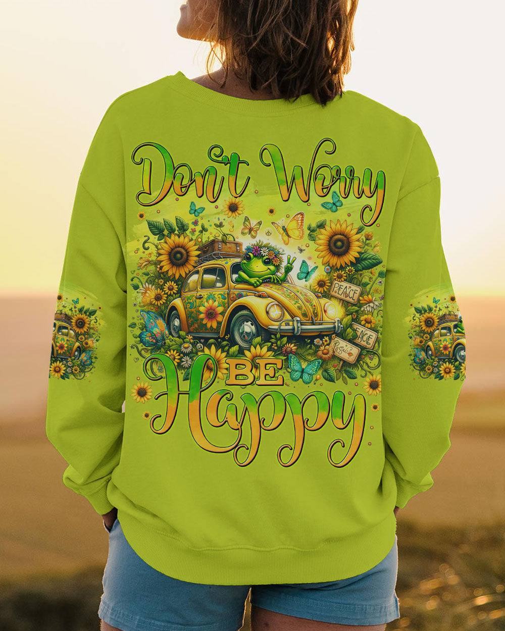 DON'T WORRY BE HAPPY FROG ALL OVER PRINT - TYTM0205241