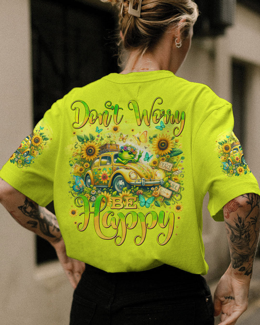 DON'T WORRY BE HAPPY FROG ALL OVER PRINT - TYTM0205241