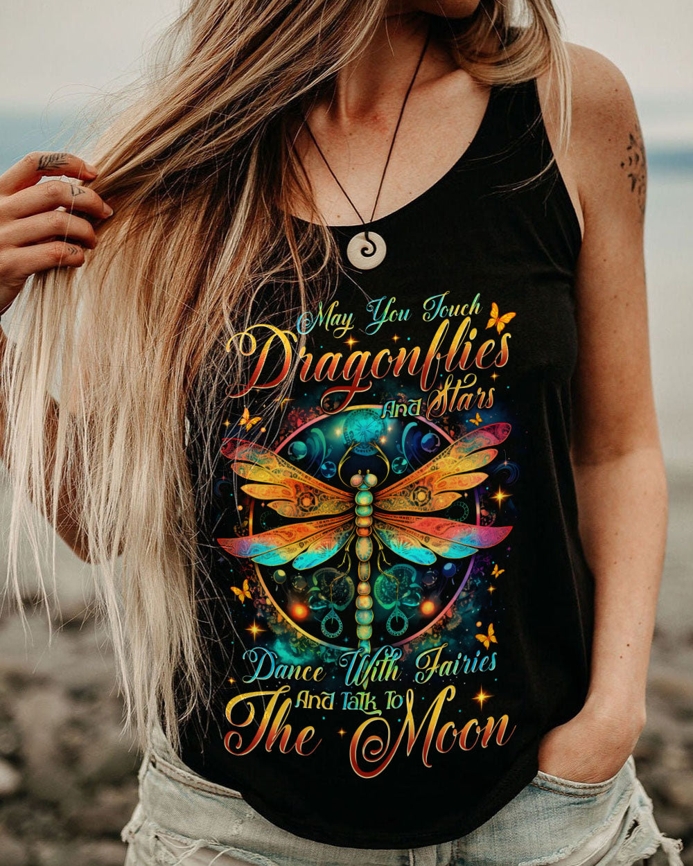 MAY YOU TOUCH DRAGONFLIES AND STARS ALL OVER PRINT - TYTM0306253