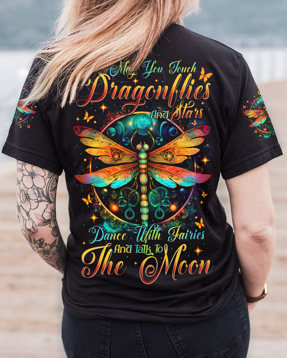 MAY YOU TOUCH DRAGONFLIES AND STARS ALL OVER PRINT - TYTM0306253