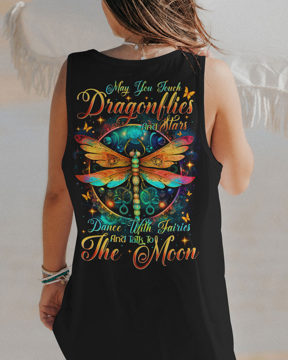 MAY YOU TOUCH DRAGONFLIES AND STARS ALL OVER PRINT - TYTM0306253