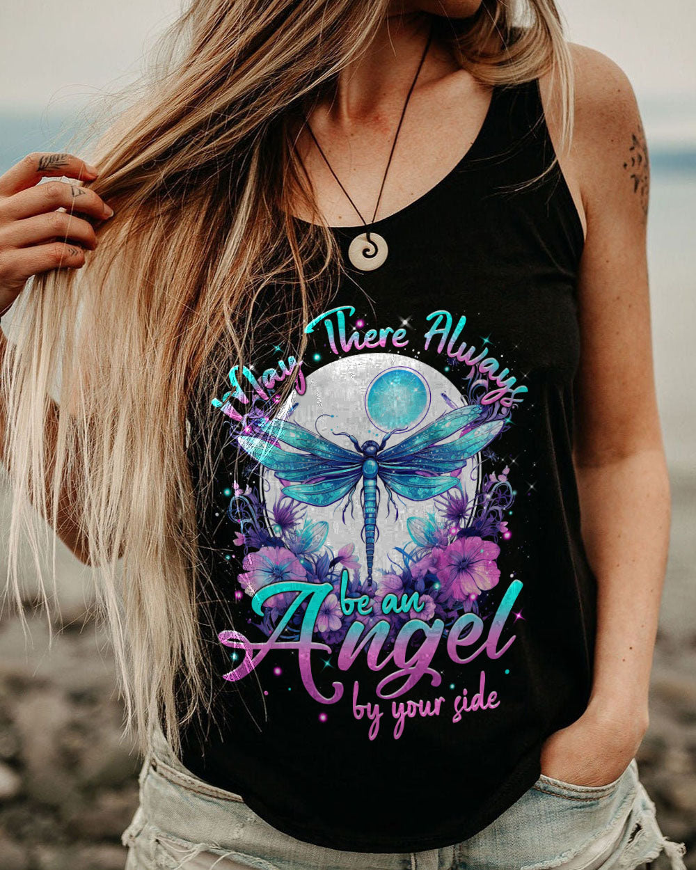 ANGEL BY YOUR SIDE DRAGONFLY ALL OVER PRINT - TYTM0408232