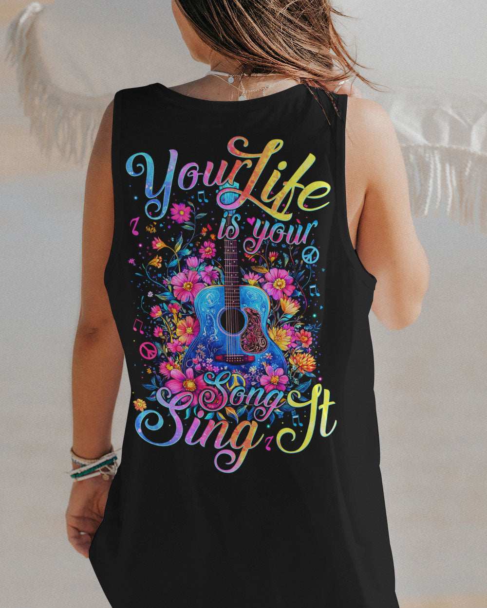 YOUR LIFE IS YOUR SONG GUITAR ALL OVER PRINT - TYTM0412244