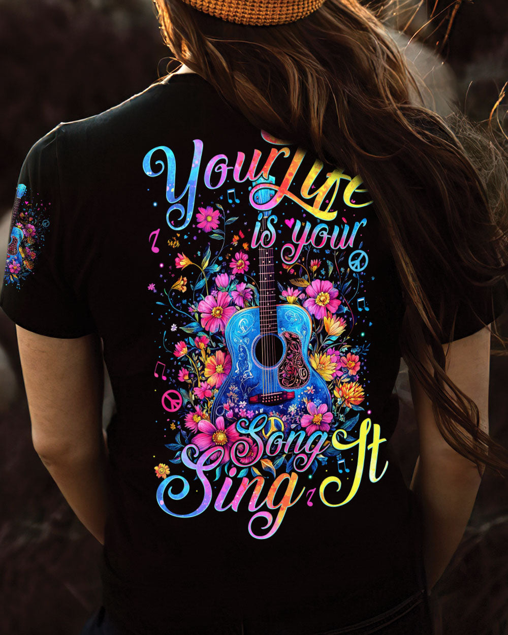 YOUR LIFE IS YOUR SONG GUITAR ALL OVER PRINT - TYTM0412244