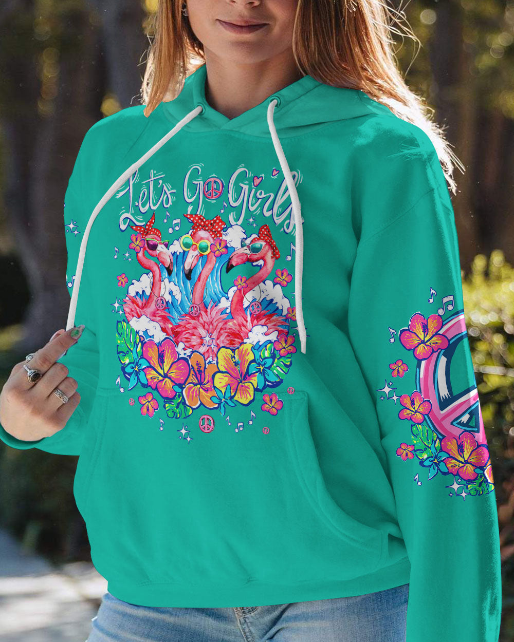 LET'S GO GIRLS FLAMINGO BEACH ALL OVER PRINT - TYTM0507233