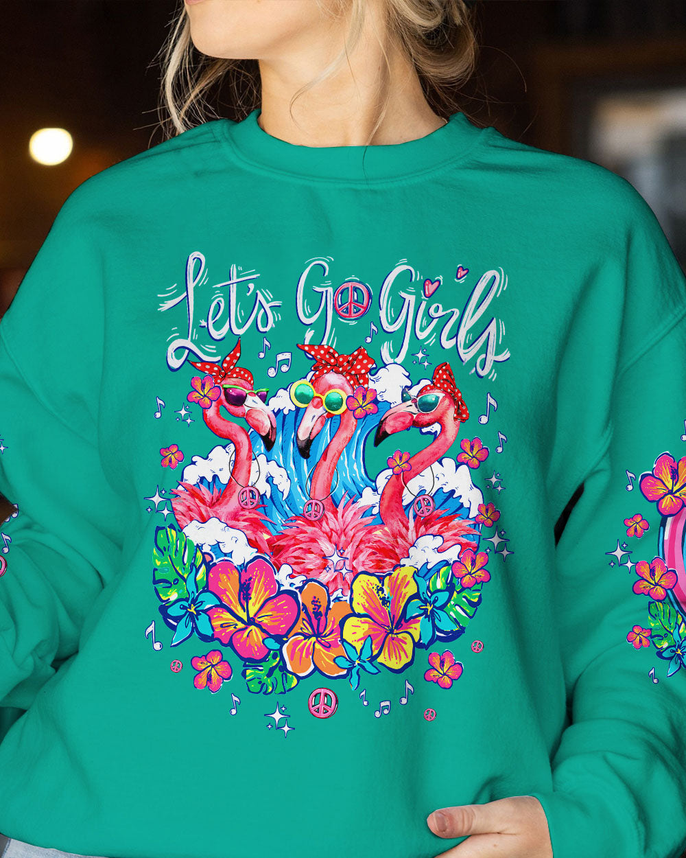 LET'S GO GIRLS FLAMINGO BEACH ALL OVER PRINT - TYTM0507233