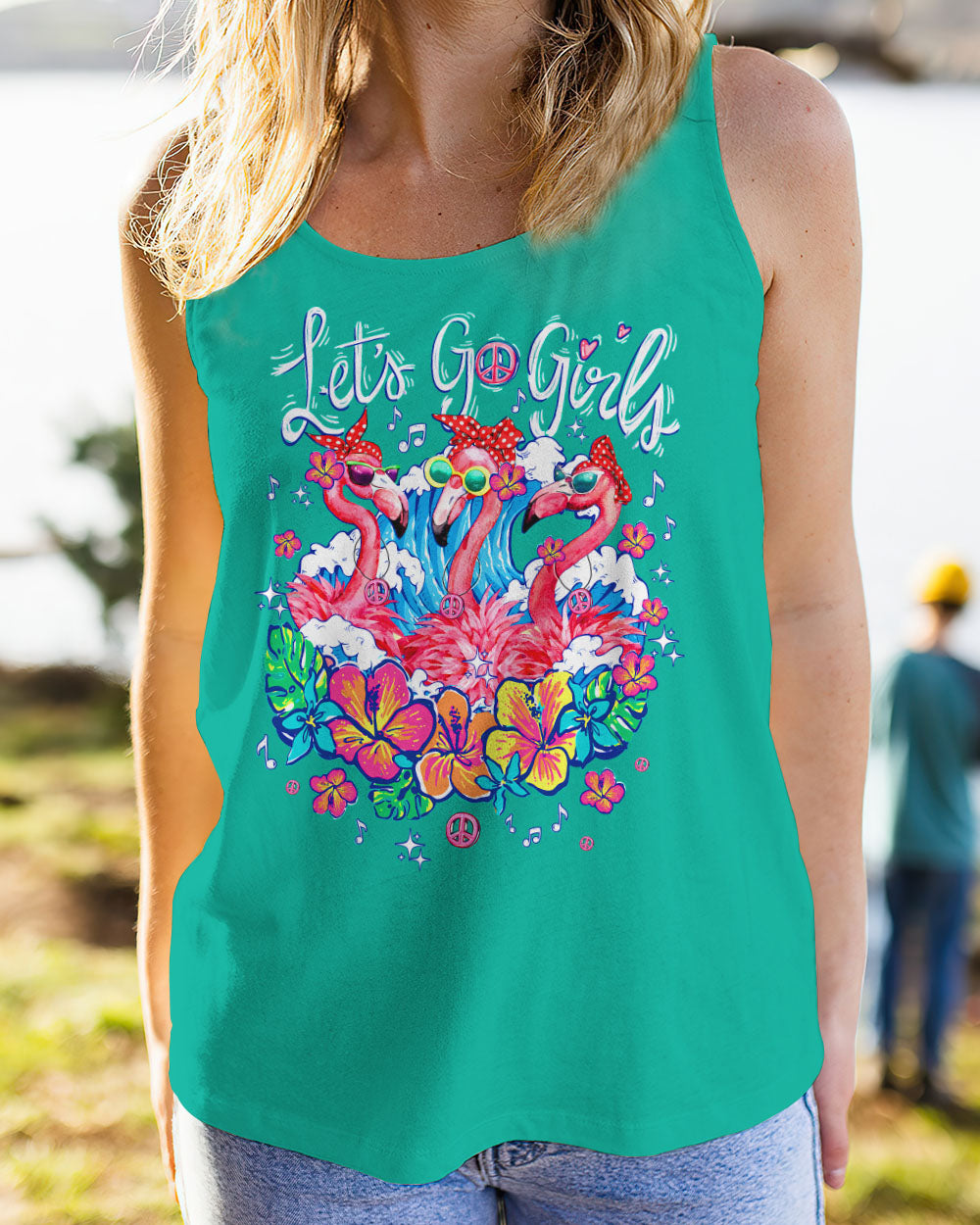LET'S GO GIRLS FLAMINGO BEACH ALL OVER PRINT - TYTM0507233