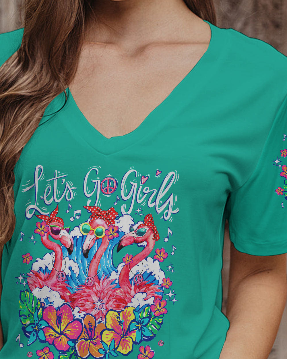 LET'S GO GIRLS FLAMINGO BEACH ALL OVER PRINT - TYTM0507233