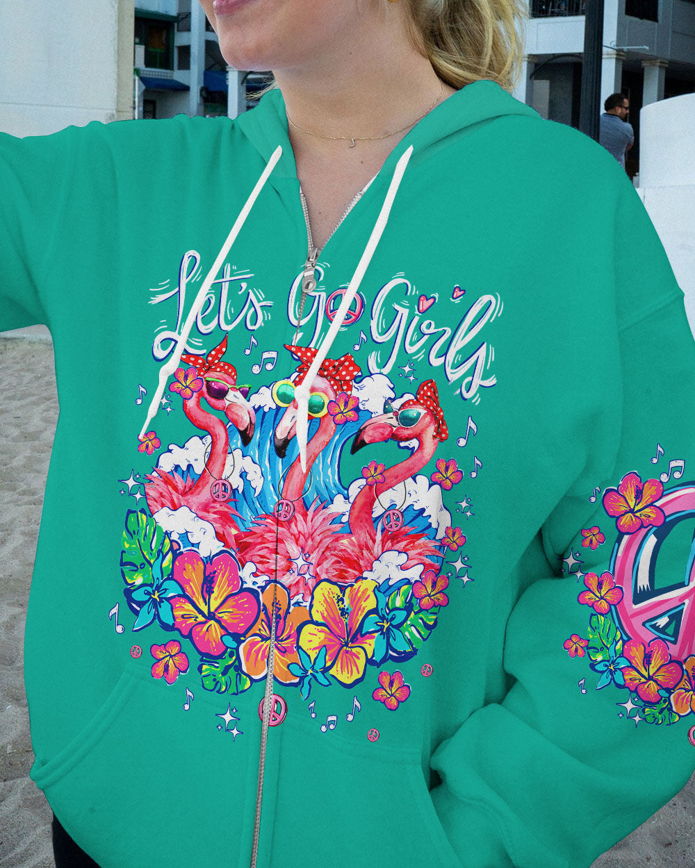 LET'S GO GIRLS FLAMINGO BEACH ALL OVER PRINT - TYTM0507233