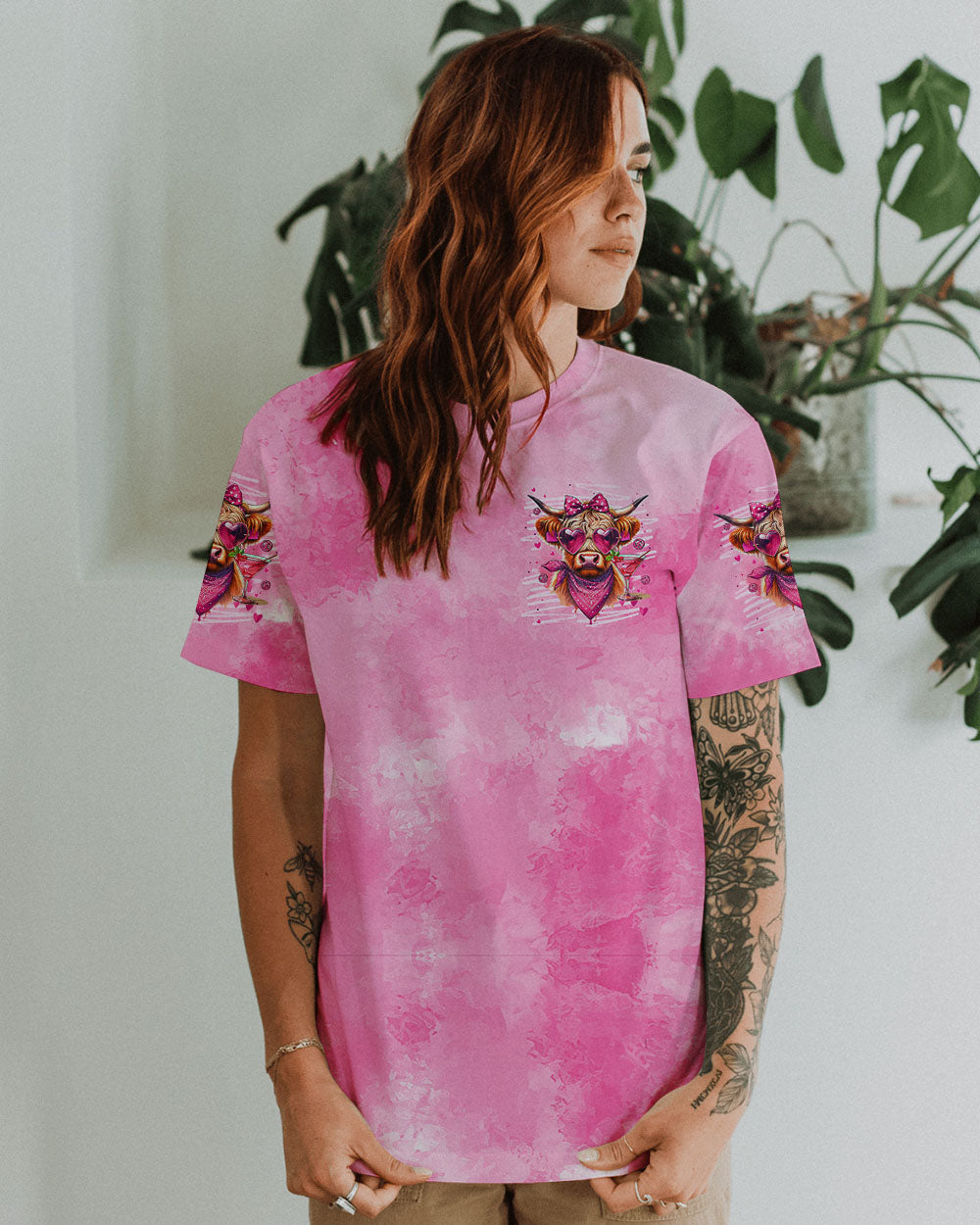 PRETTY IN PINK HEIFER ALL OVER PRINT - TYTM0507242