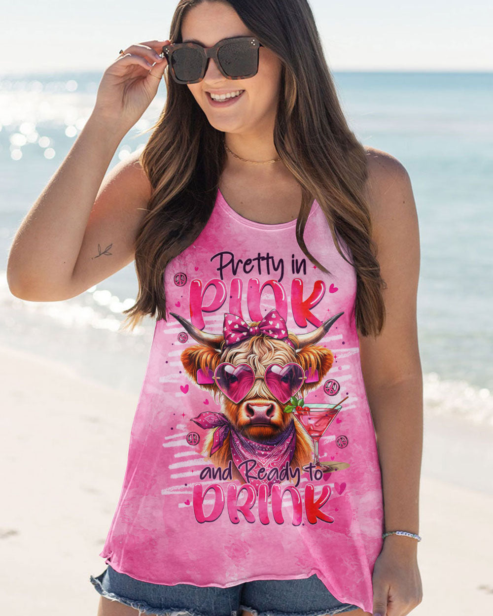 PRETTY IN PINK HEIFER ALL OVER PRINT - TYTM0507242