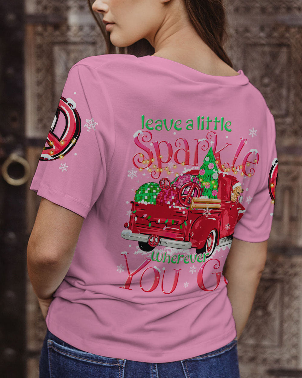 LEAVE A LITTLE SPARKLE CHRISTMAS ALL OVER PRINT - TYTM0809232
