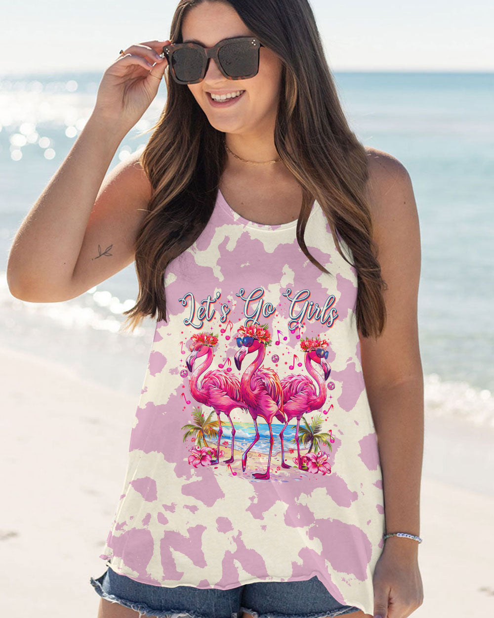 LET'S GO GIRLS FLAMINGO TIE DYE ALL OVER PRINT - TYTM0904243