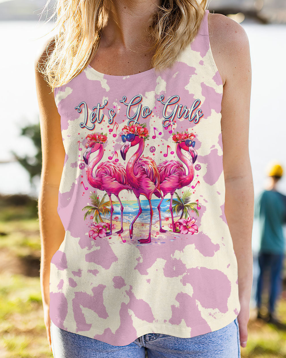 LET'S GO GIRLS FLAMINGO TIE DYE ALL OVER PRINT - TYTM0904243