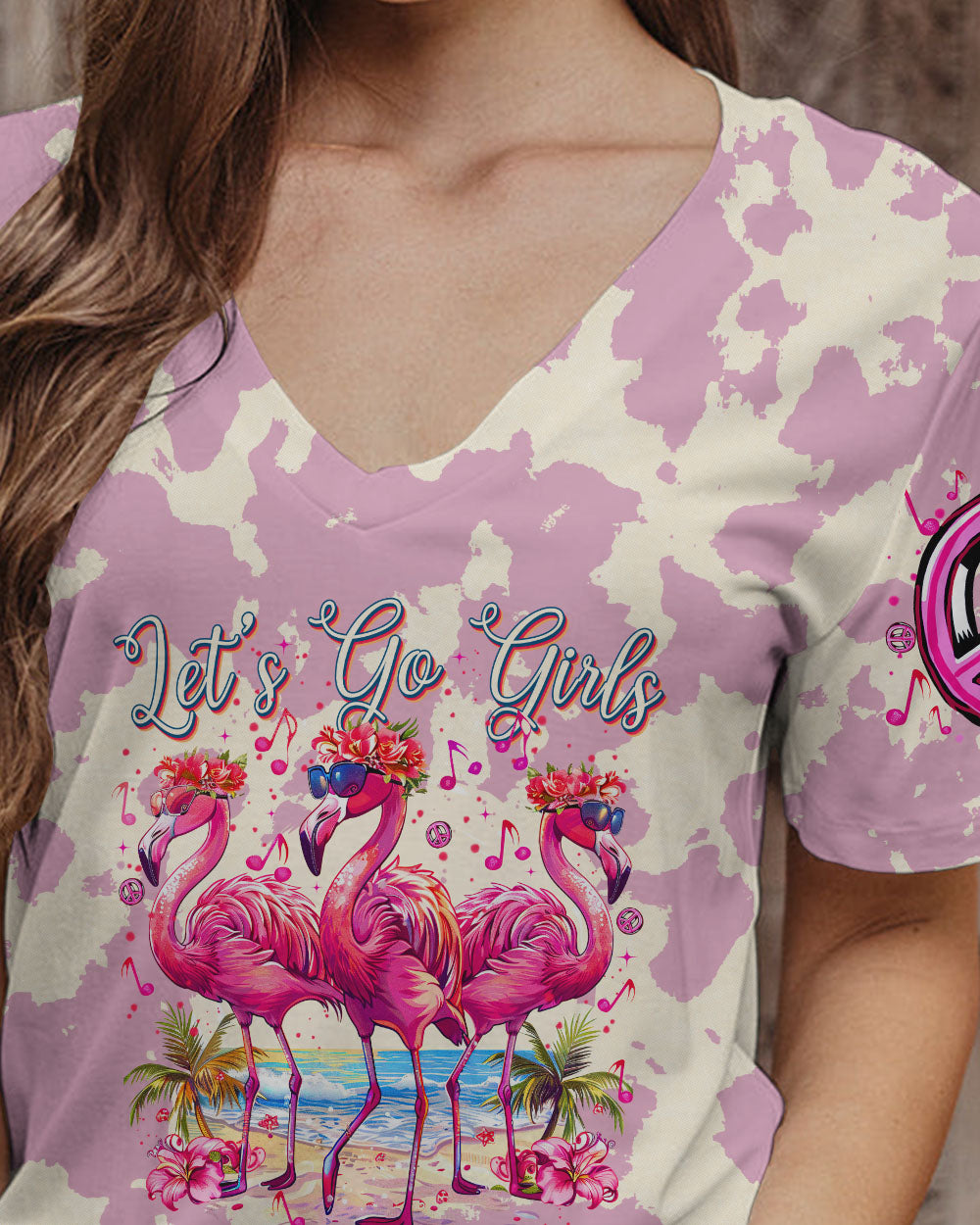 LET'S GO GIRLS FLAMINGO TIE DYE ALL OVER PRINT - TYTM0904243
