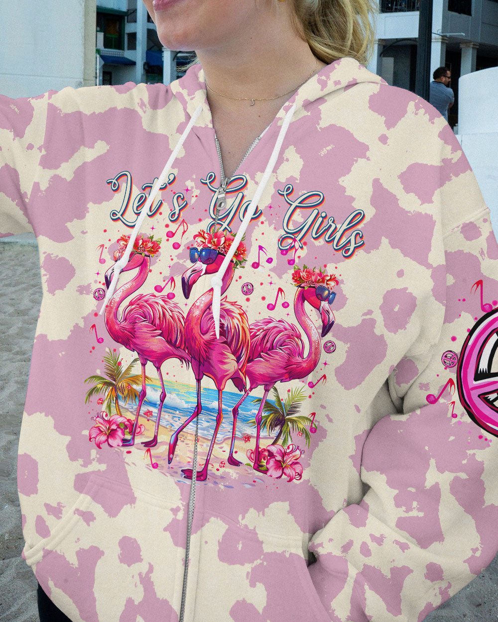 LET'S GO GIRLS FLAMINGO TIE DYE ALL OVER PRINT - TYTM0904243