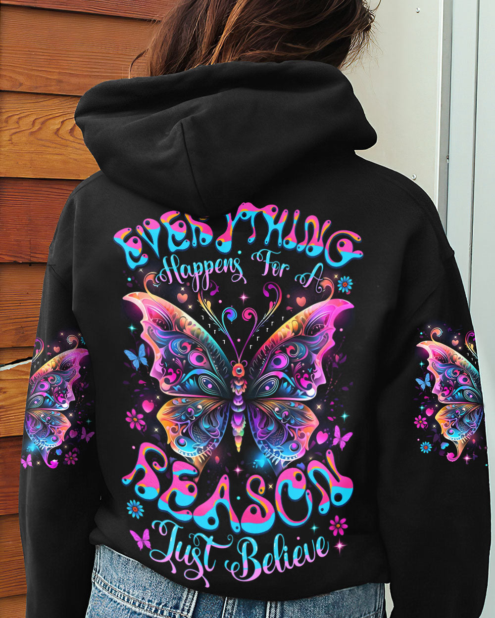 JUST BELIEVE BUTTERFLY ALL OVER PRINT - TYTM0907251