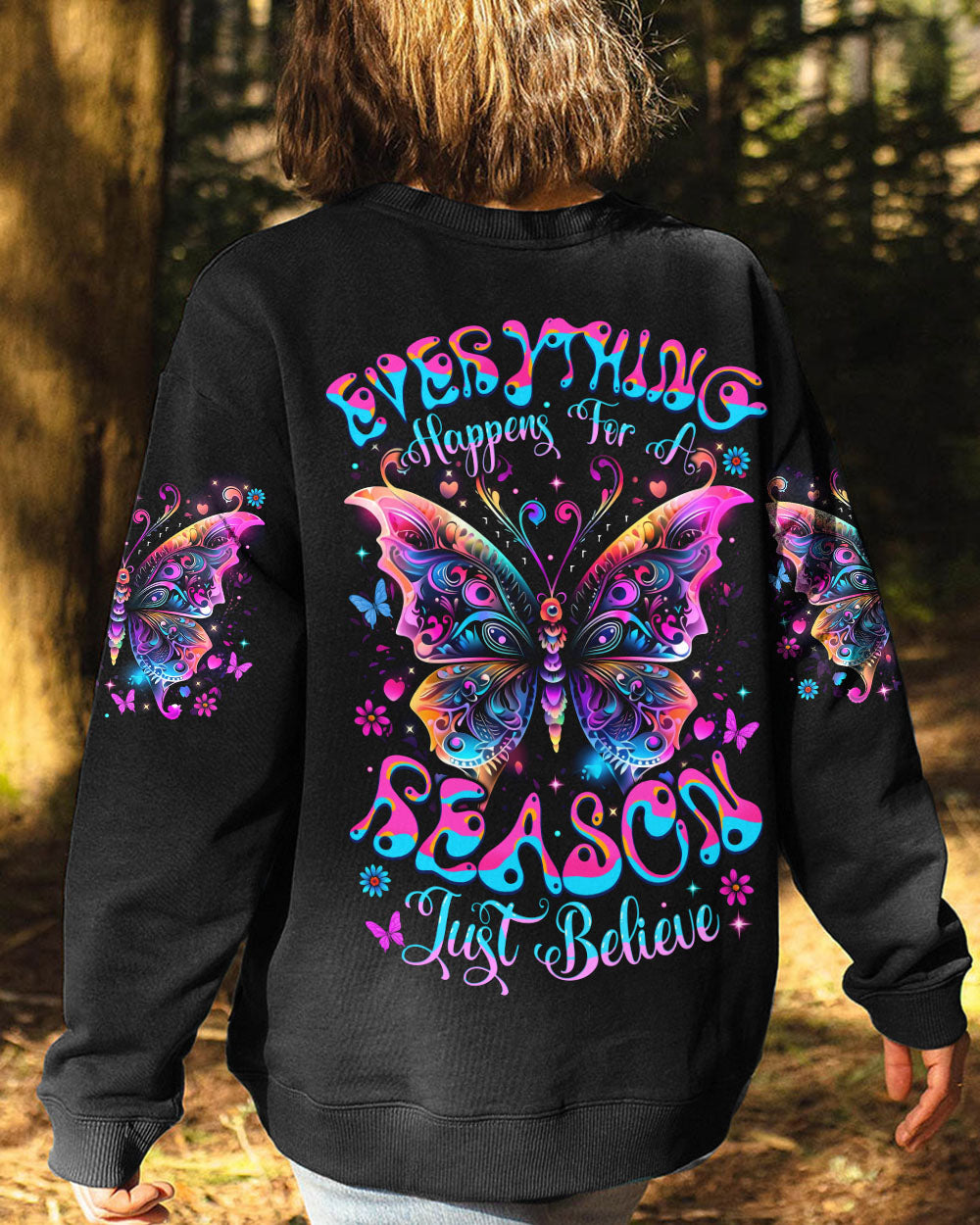 JUST BELIEVE BUTTERFLY ALL OVER PRINT - TYTM0907251