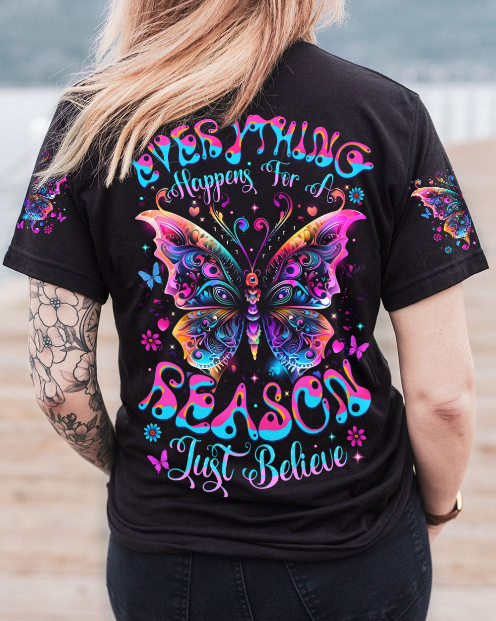 JUST BELIEVE BUTTERFLY ALL OVER PRINT - TYTM0907251