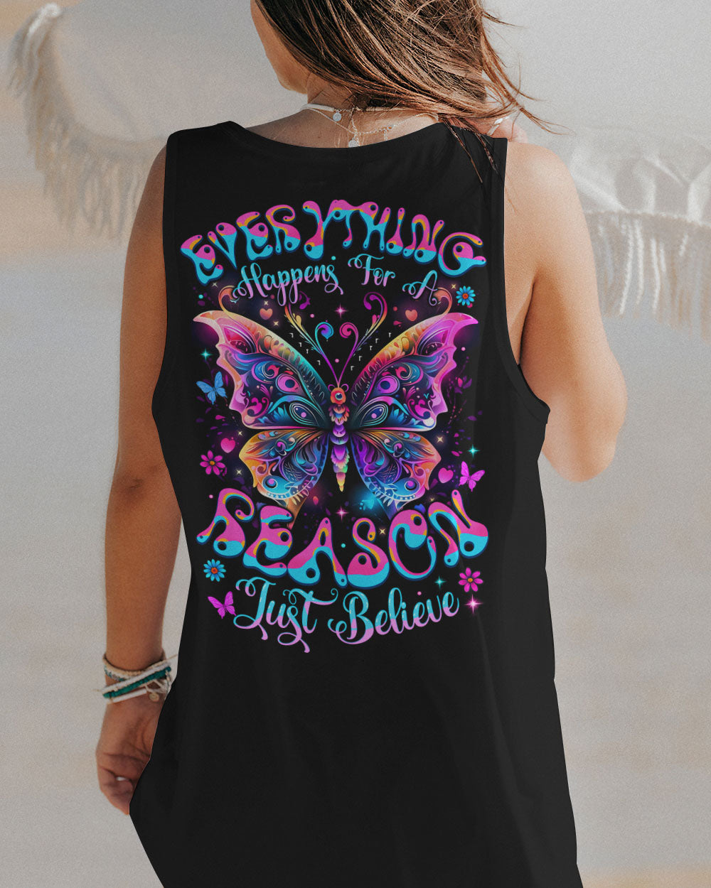 JUST BELIEVE BUTTERFLY ALL OVER PRINT - TYTM0907251