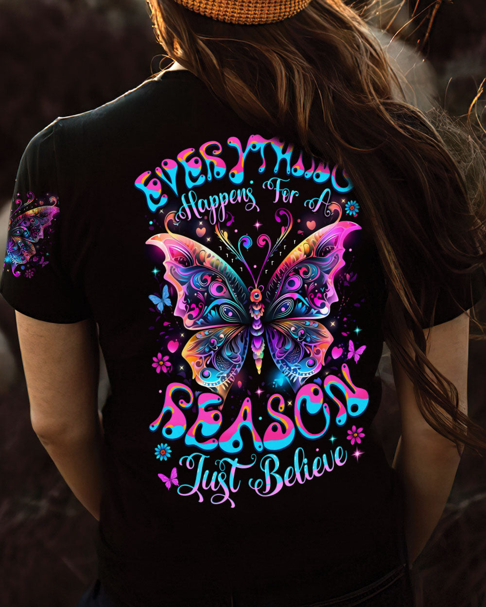 JUST BELIEVE BUTTERFLY ALL OVER PRINT - TYTM0907251