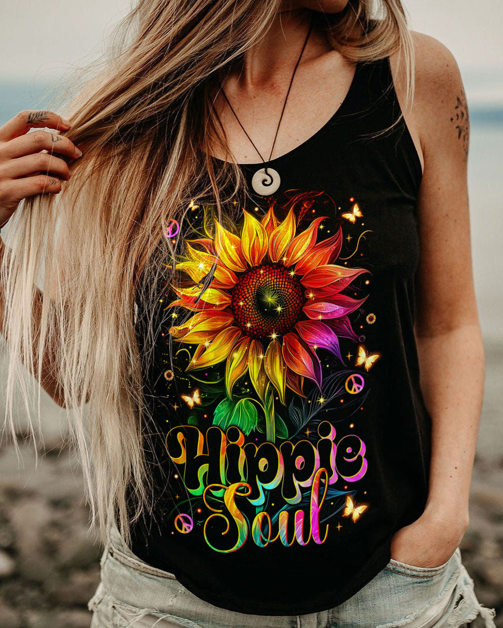 HIPPIE SOUL SUNFLOWER ALL OVER PRINT - TYTM1002252