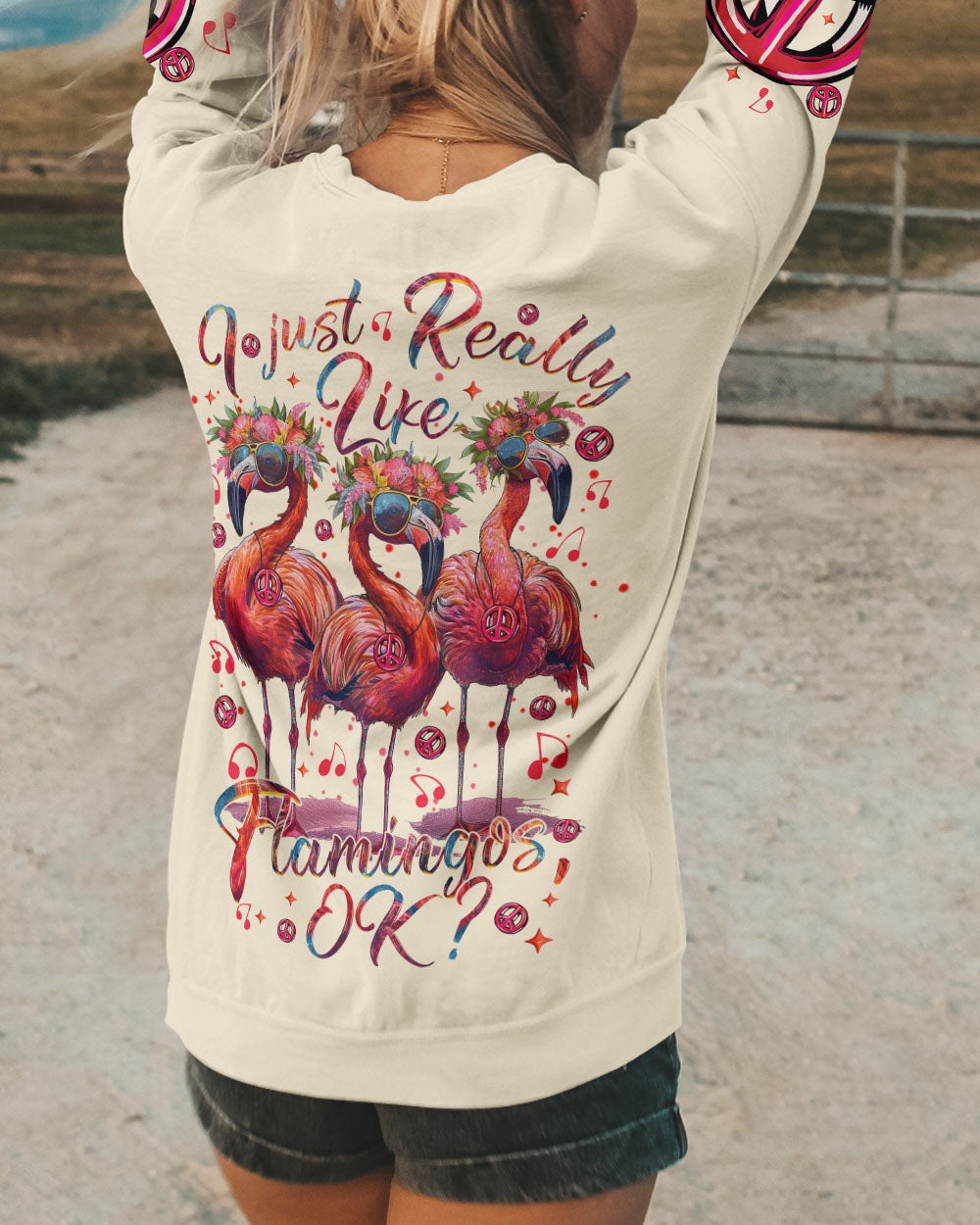 I JUST REALLY LIKE FLAMINGOS OK ALL OVER PRINT - TYTM1004242
