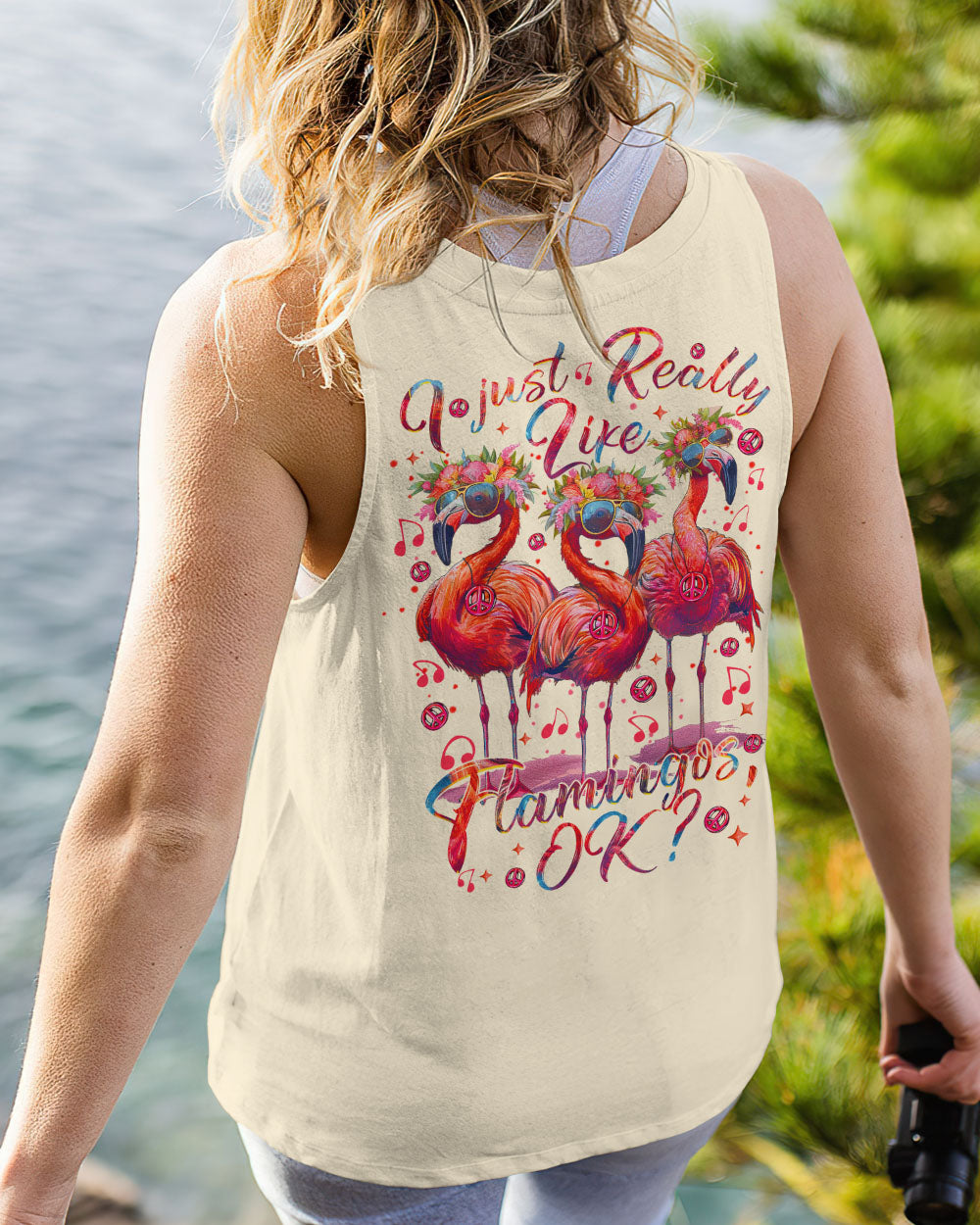 I JUST REALLY LIKE FLAMINGOS OK ALL OVER PRINT - TYTM1004242