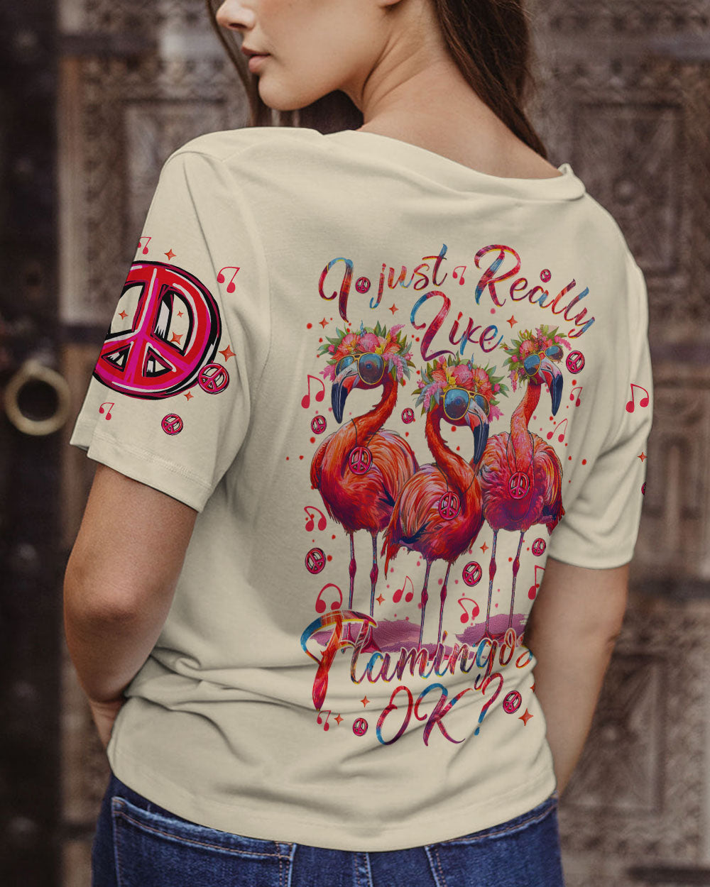 I JUST REALLY LIKE FLAMINGOS OK ALL OVER PRINT - TYTM1004242