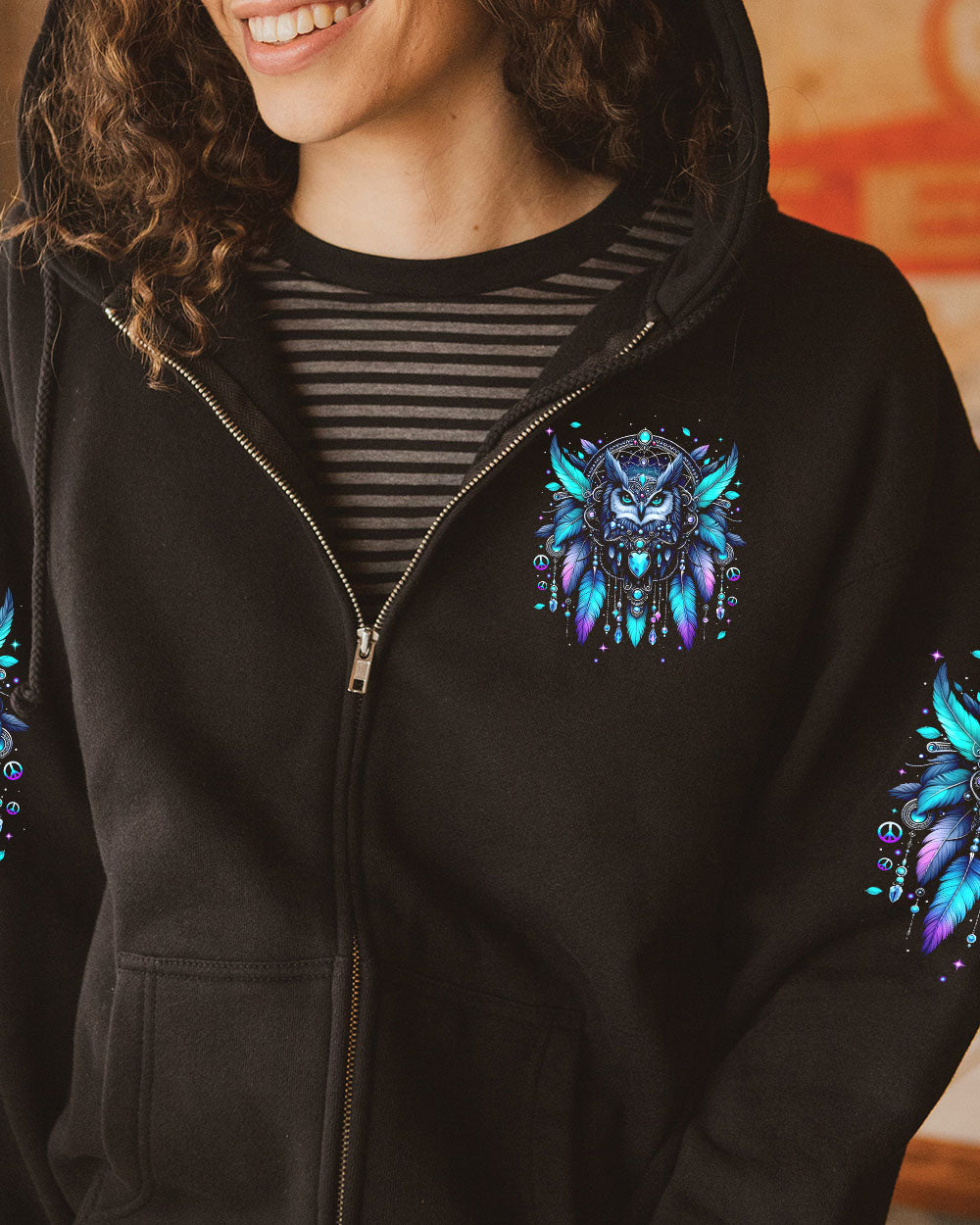 HELLO DARKNESS MY OLD FRIEND OWL HIPPIE ALL OVER PRINT - TYTM1007251