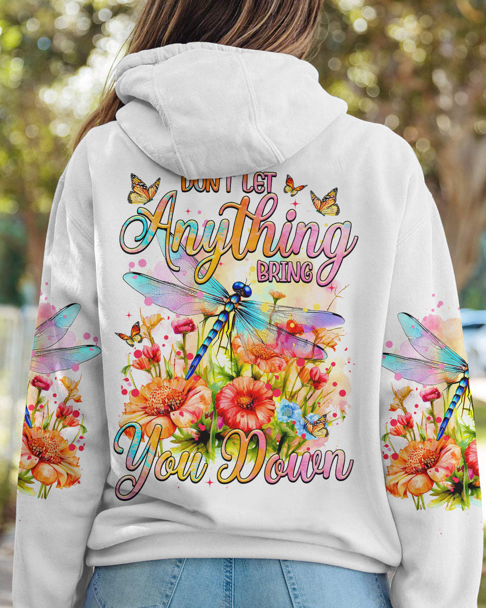 DON'T LET ANYTHING BRING YOU DOWN DRAGONFLY ALL OVER PRINT - TYTM1008232