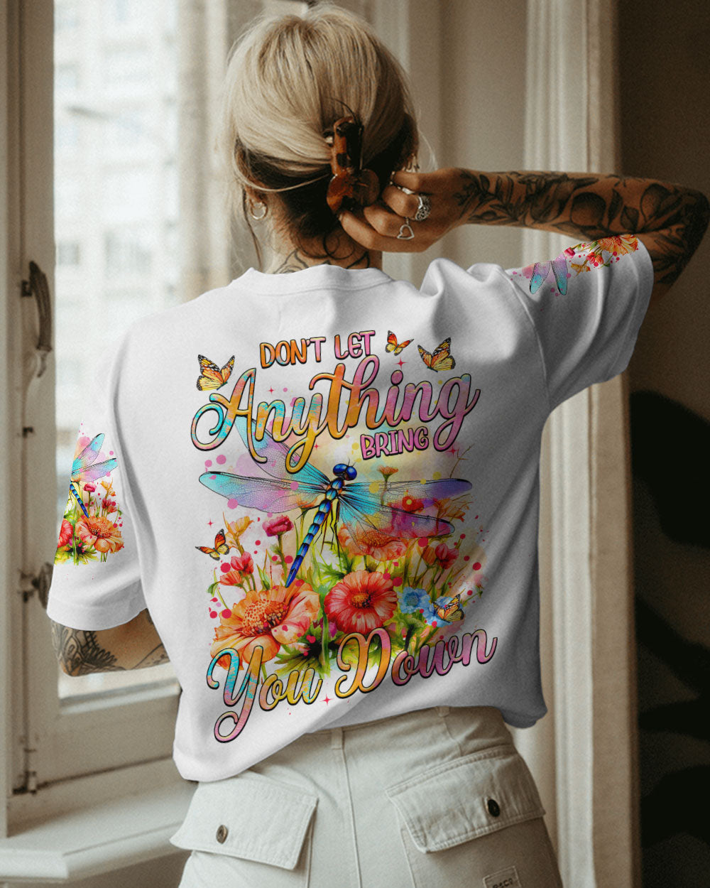 DON'T LET ANYTHING BRING YOU DOWN DRAGONFLY ALL OVER PRINT - TYTM1008232