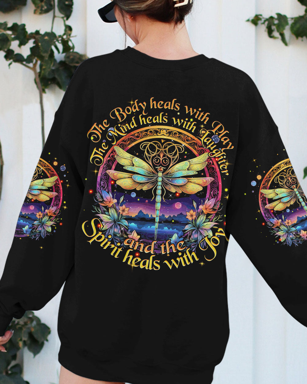 SPIRIT HEALS WITH JOY DRAGONFLY ALL OVER PRINT - TYTM1107231