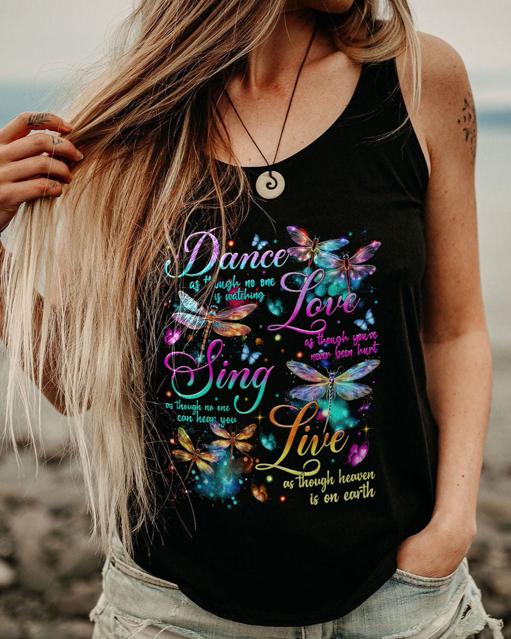 DANCE AS THOUGH NO ONE IS WATCHING DRAGONFLY ALL OVER PRINT - TYTM1108231
