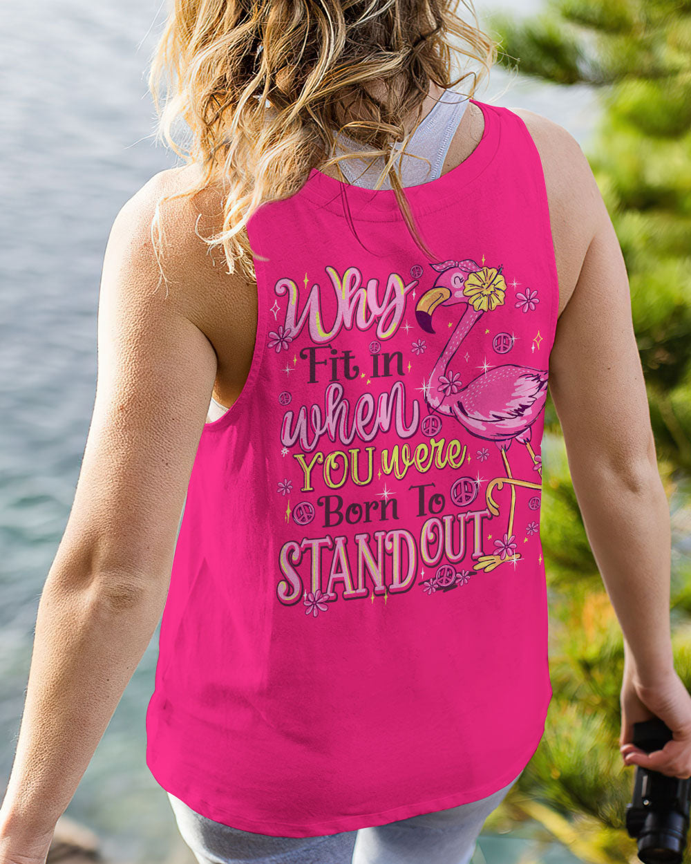 BORN TO STAND OUT FLAMINGO ALL OVER PRINT - TYTM1306233