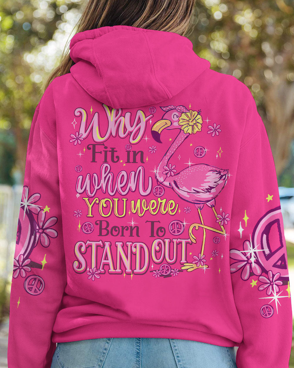 BORN TO STAND OUT FLAMINGO ALL OVER PRINT - TYTM1306233