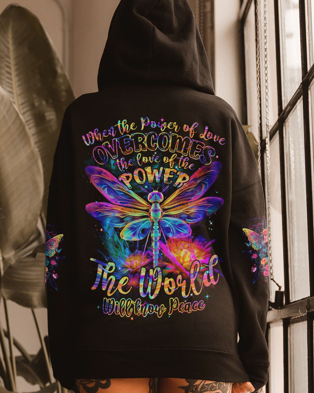 THE WORLD WILL KNOW PEACE DRAGONFLY ALL OVER PRINT - TYTM1407234