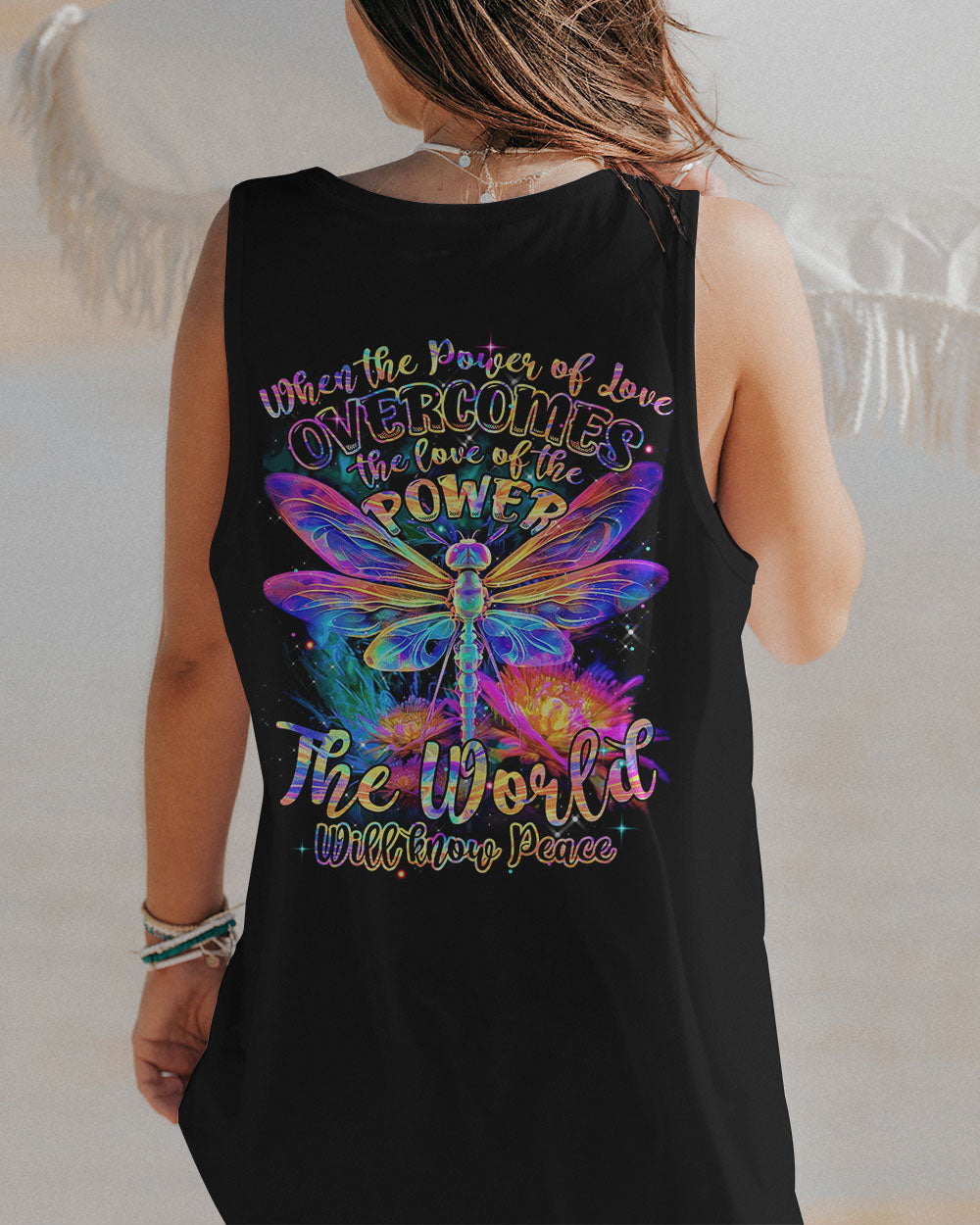 THE WORLD WILL KNOW PEACE DRAGONFLY ALL OVER PRINT - TYTM1407234